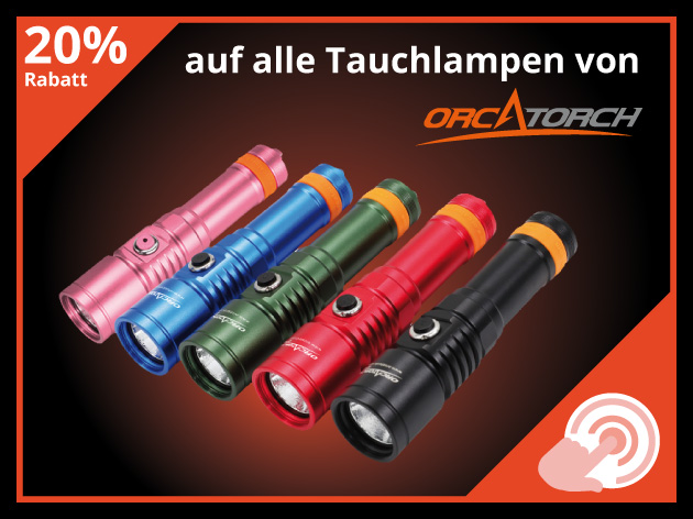 Tauchlampen von OrcaTorch