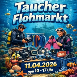 Taucherflohmarkt: 11.04.2026 von 10-17 Uhr
